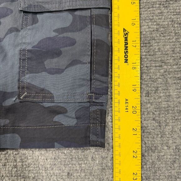 Lee Cargo Shorts Mens 38 Camo Blue Active Stretch Motion Flex - Picture 8 of 10